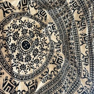 Black and White Elephant Tapestry
